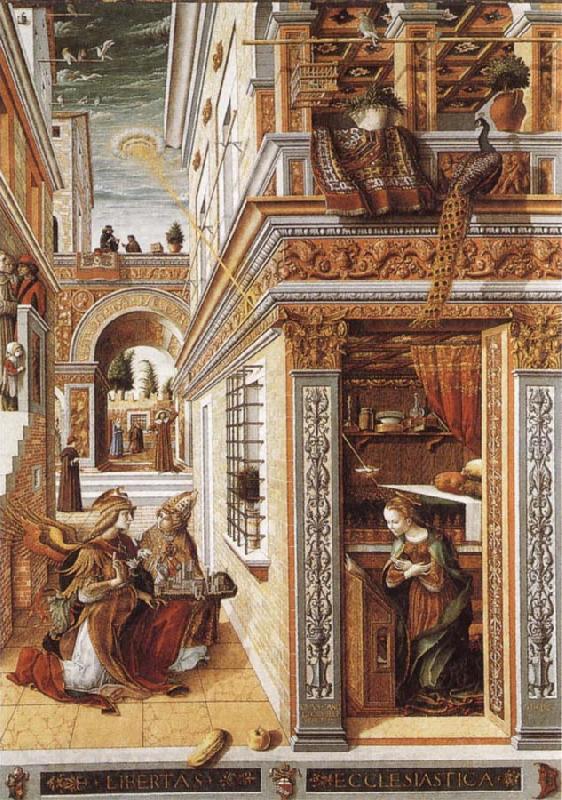 Carlo Crivelli Annunciation with St Emidius Spain oil painting art